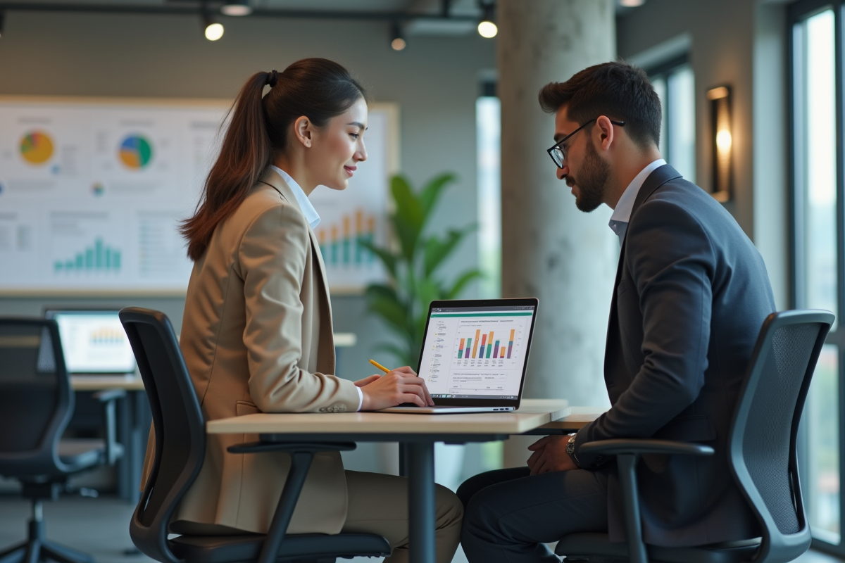 Jeune auditrice analysant des rapports de conformité