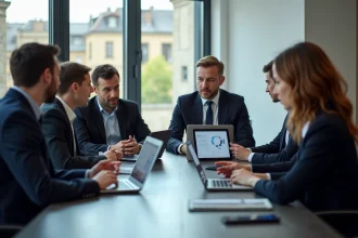 Groupe de professionnels à Lyon en réunion