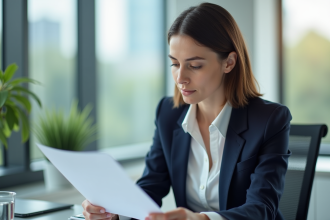 Jeune femme d'affaires en réunion de travail