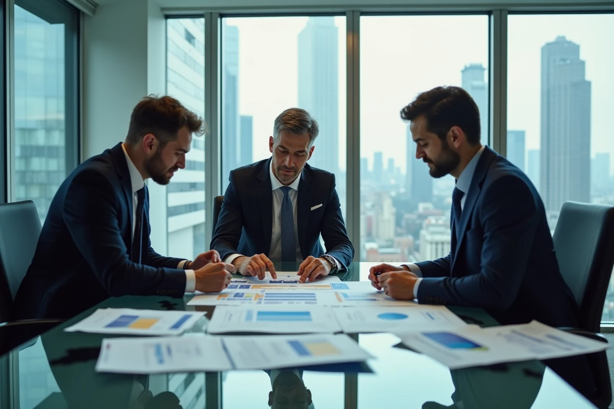 Groupe de professionnels collaborant autour d